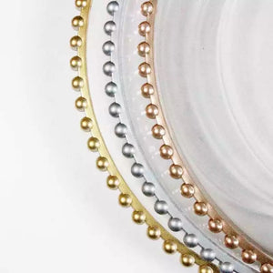 Beaded Plastic Charger Plate