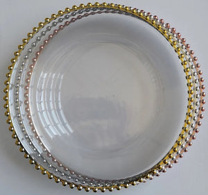 Beaded Plastic Charger Plate