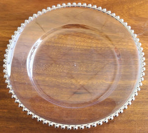 Beaded Plastic Charger Plate