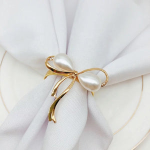 Bow Tie Pearl Gold