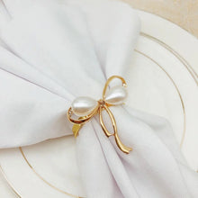 Load image into Gallery viewer, Bow Tie Pearl Gold